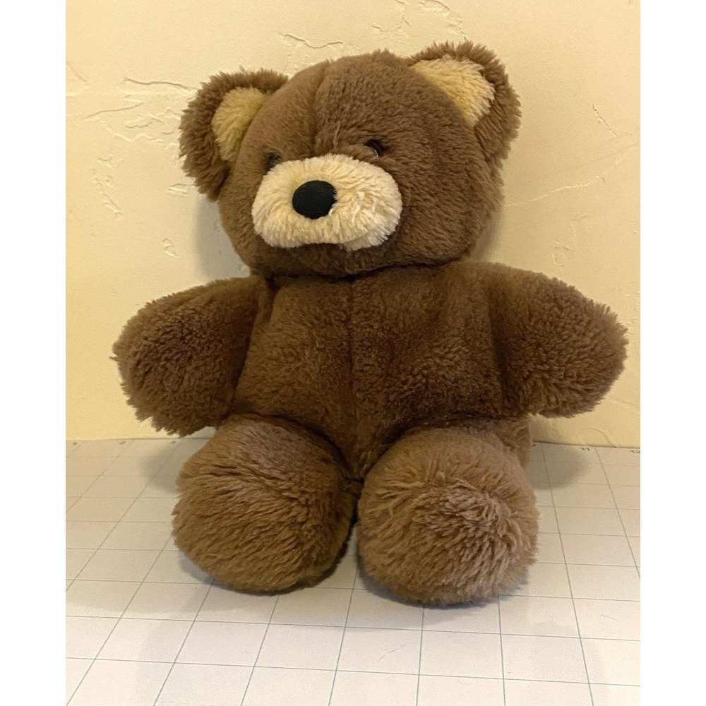 Vintage Dakin Cuddles Teddy Bear Plush Rattle 8" Baby Toy Black Nose
